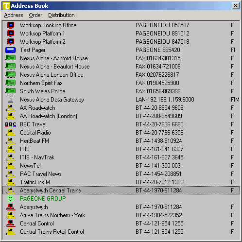 System Address Book