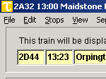 tyrell2 calling pattern input showing extra stops being made on a train