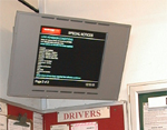 A drivers display screen