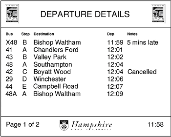 Departure Details